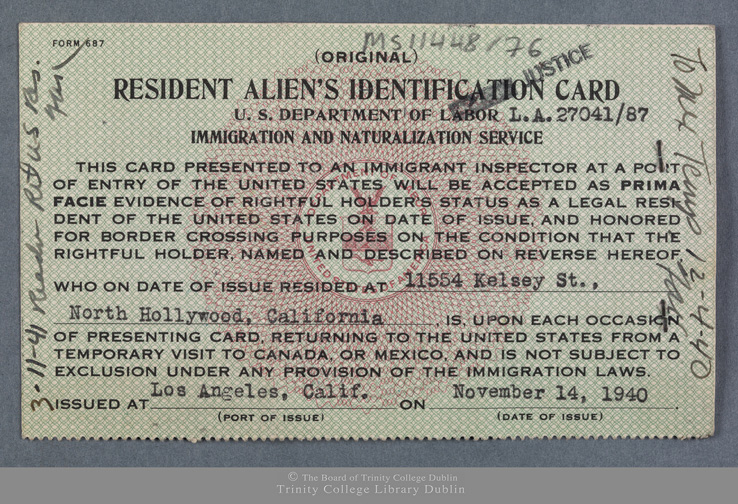 resident alien identification card